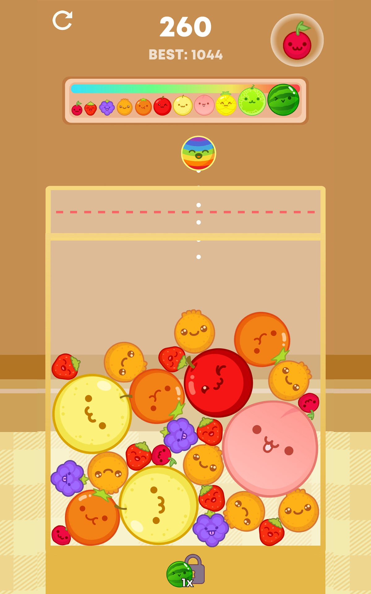 Suika Watermelon Merge Game Screenshot