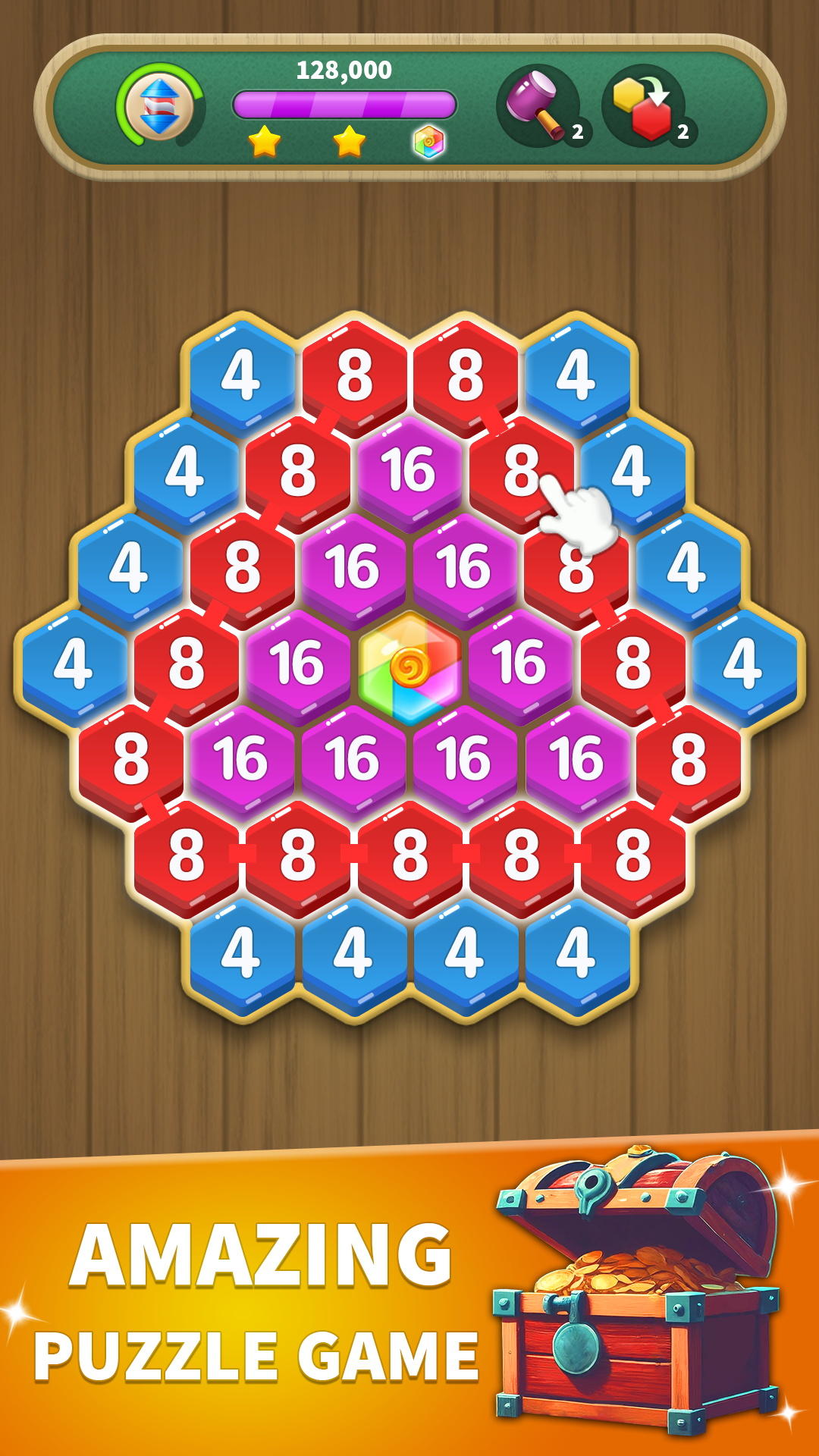 Cuplikan Layar Game Hexa Connect: 2048 Puzzle