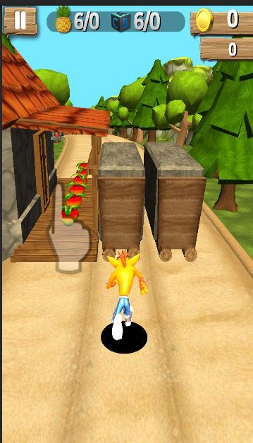 Bandicoot Runner ゲームのスクリーンショット