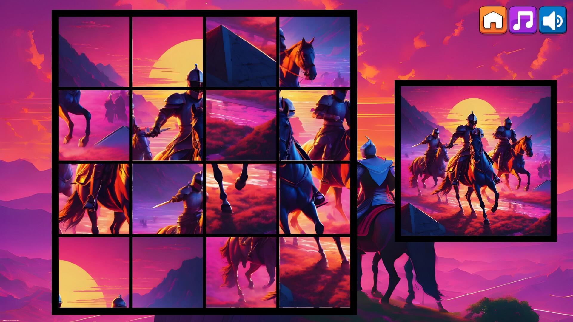 OG Puzzlers: Synthwave Knights screenshot game