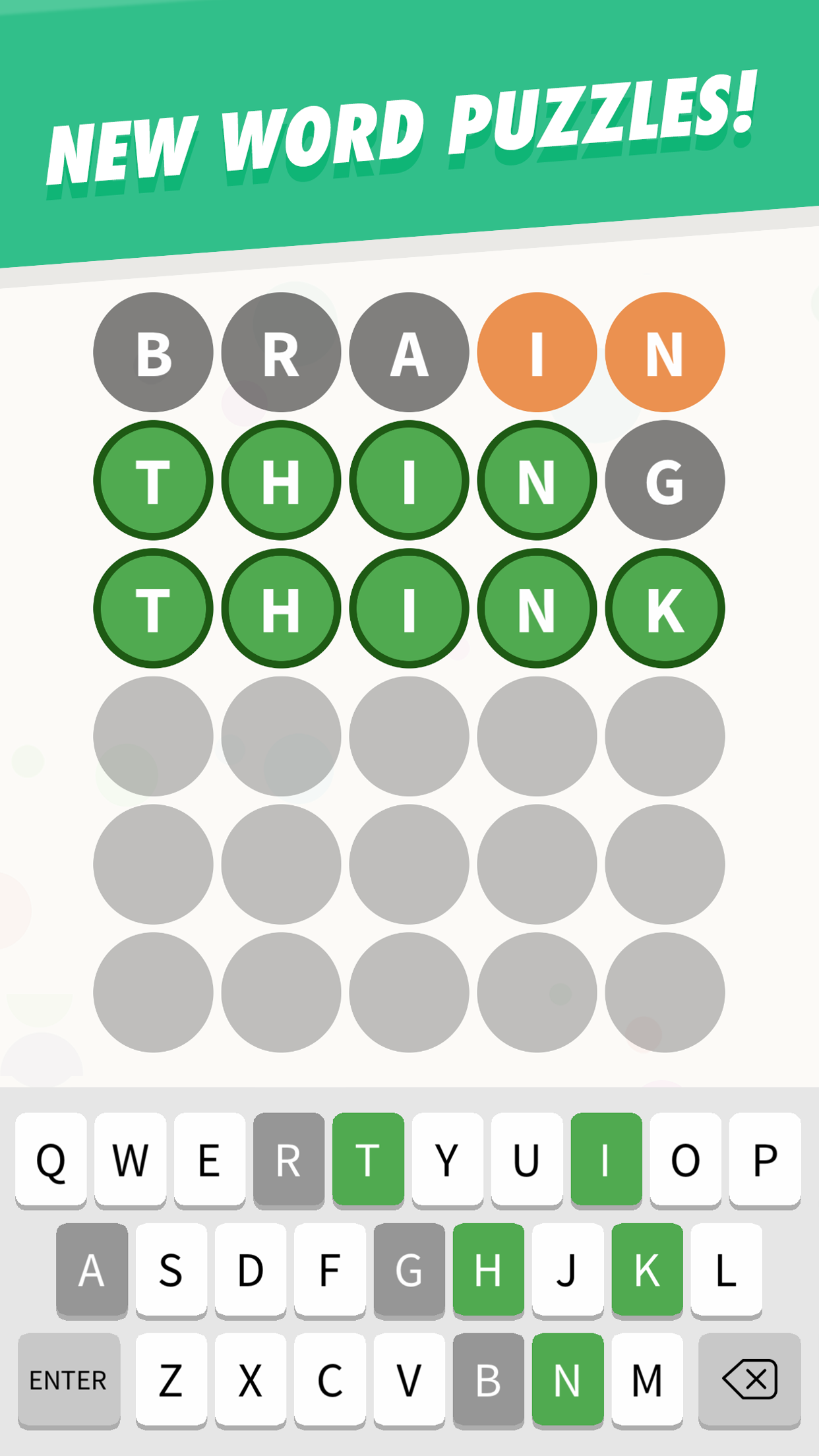 Скриншот игры WordBubbles