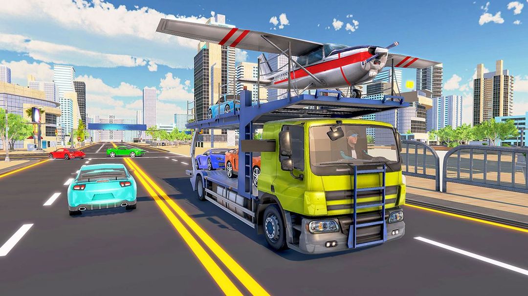 Car Transporter Truck Driver:Cargo Plane Simulator ภาพหน้าจอเกม