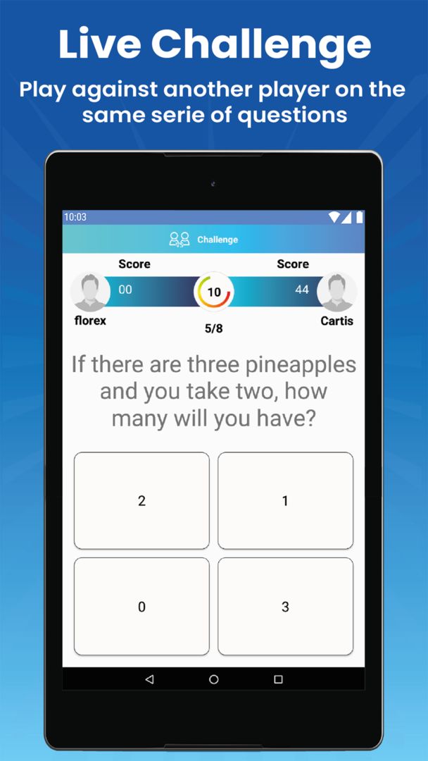 Vsquizz: Live quiz challenge screenshot game