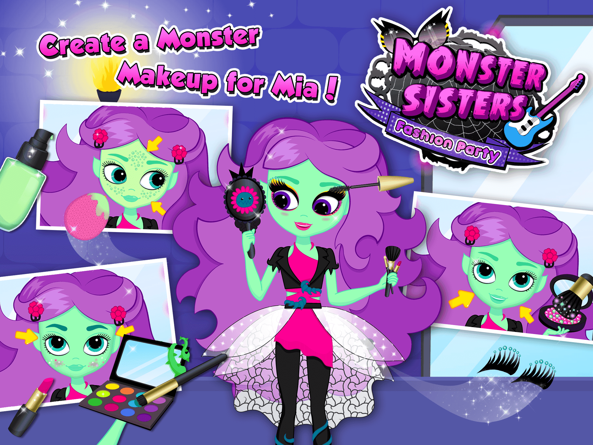 Monster Sisters Fashion Party ゲームのスクリーンショット