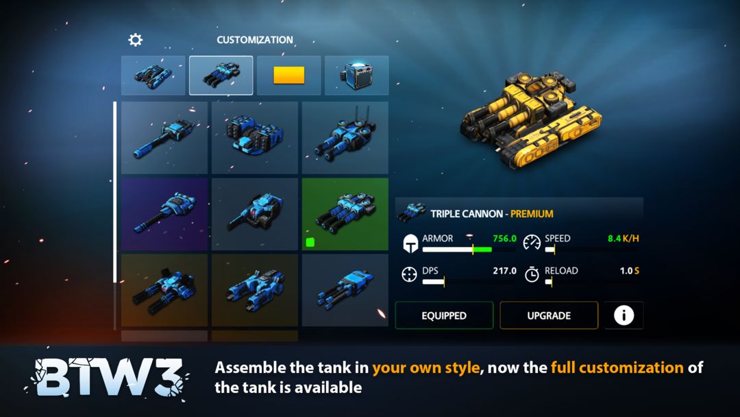 Screenshot of Block Tank Wars 3 Tank Shooter