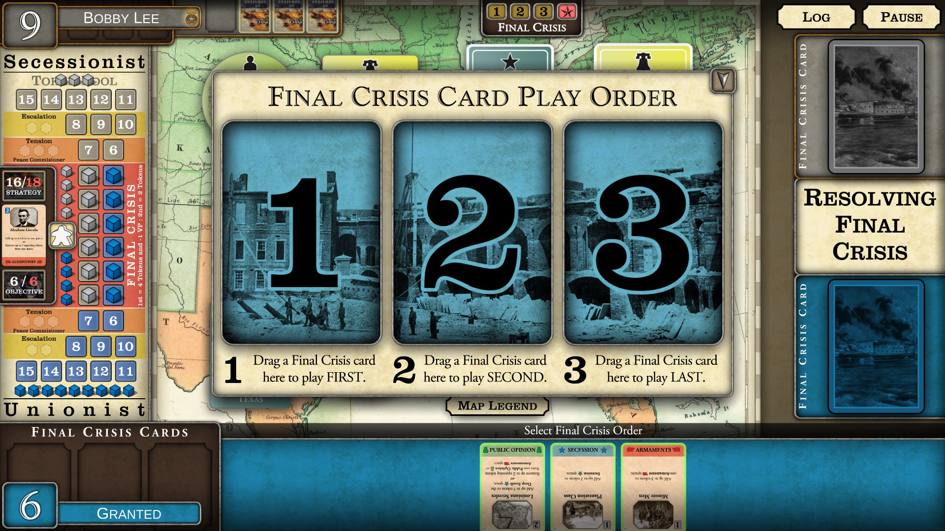 Captura de Tela do Jogo Fort Sumter: The Secession Cri