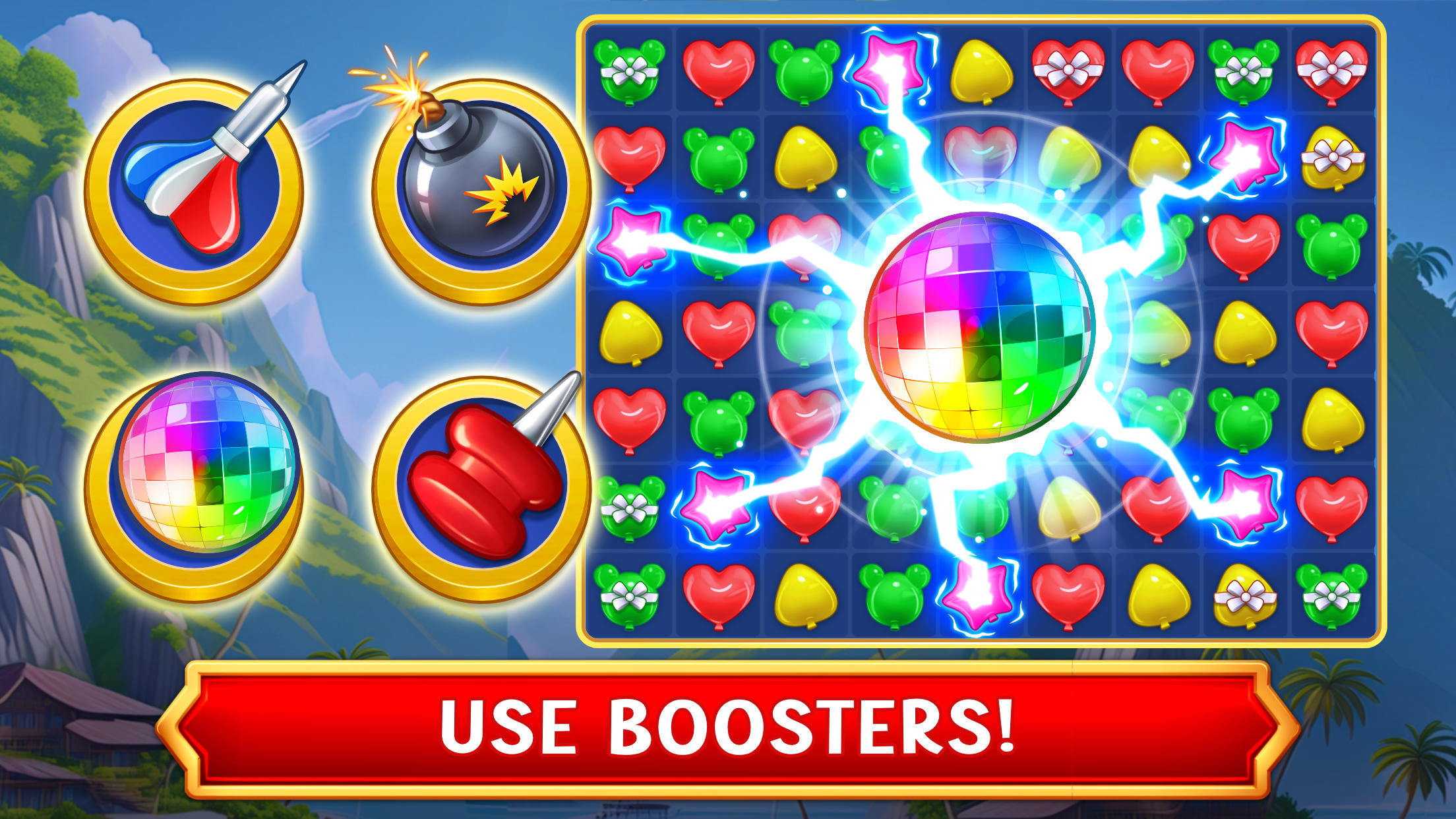 Balloon Pop: Match 3 Games Game Screenshot