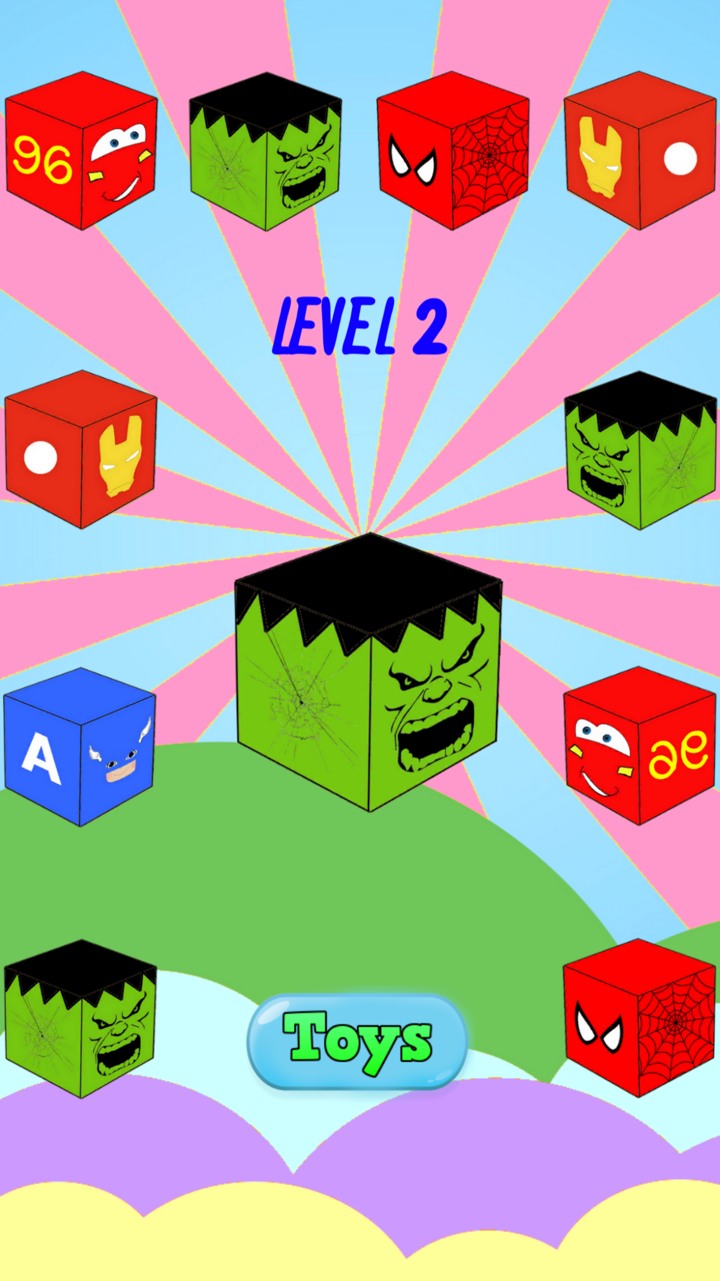 Surprise Cube Eggs Heroes Game Screenshot