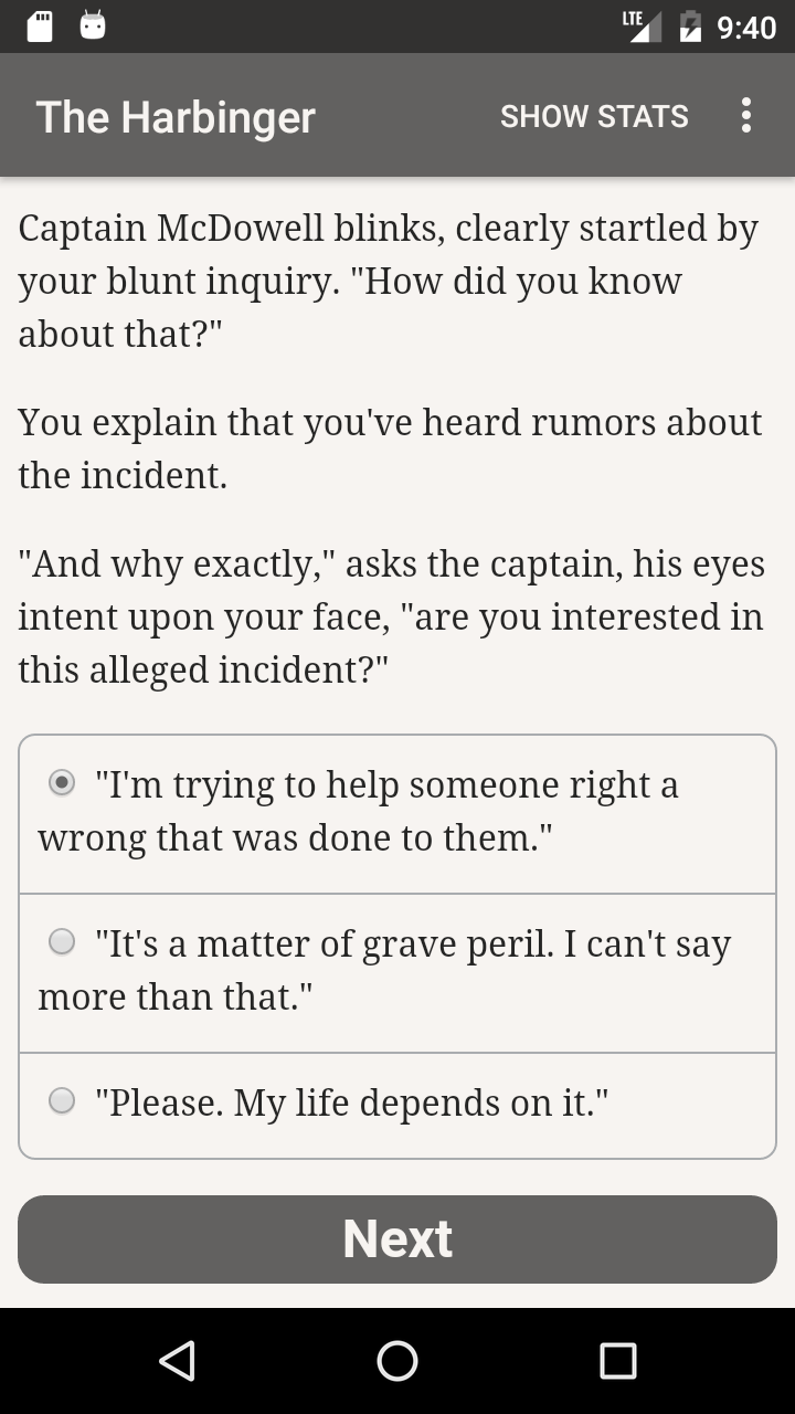 Screenshot of The Harbinger's Head