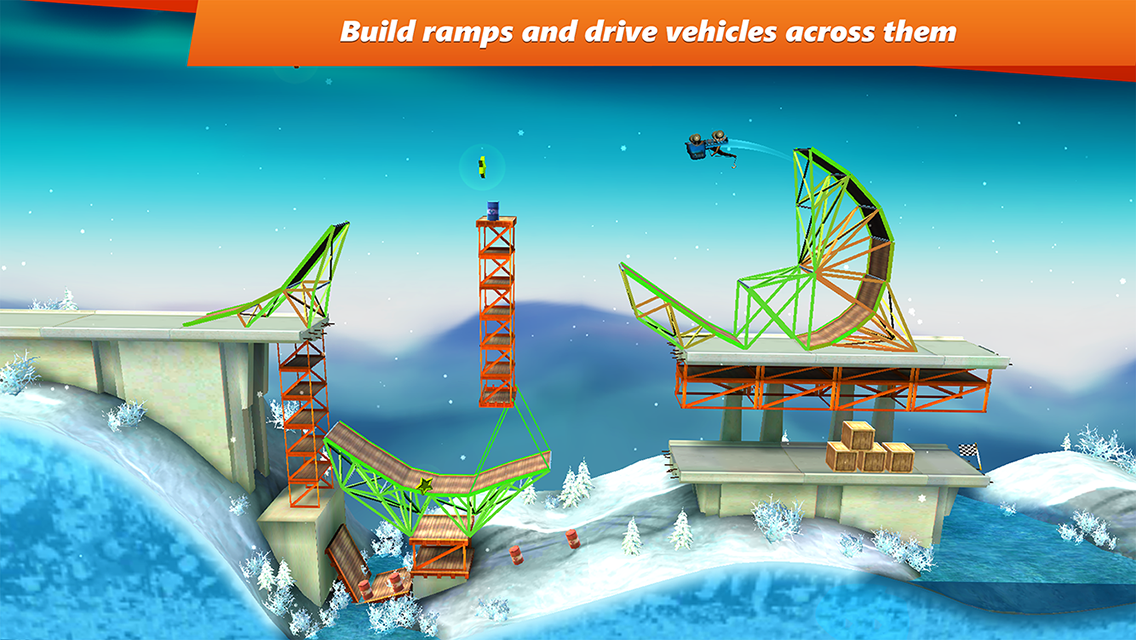 Captura de Tela do Jogo Bridge Constructor Stunts FREE