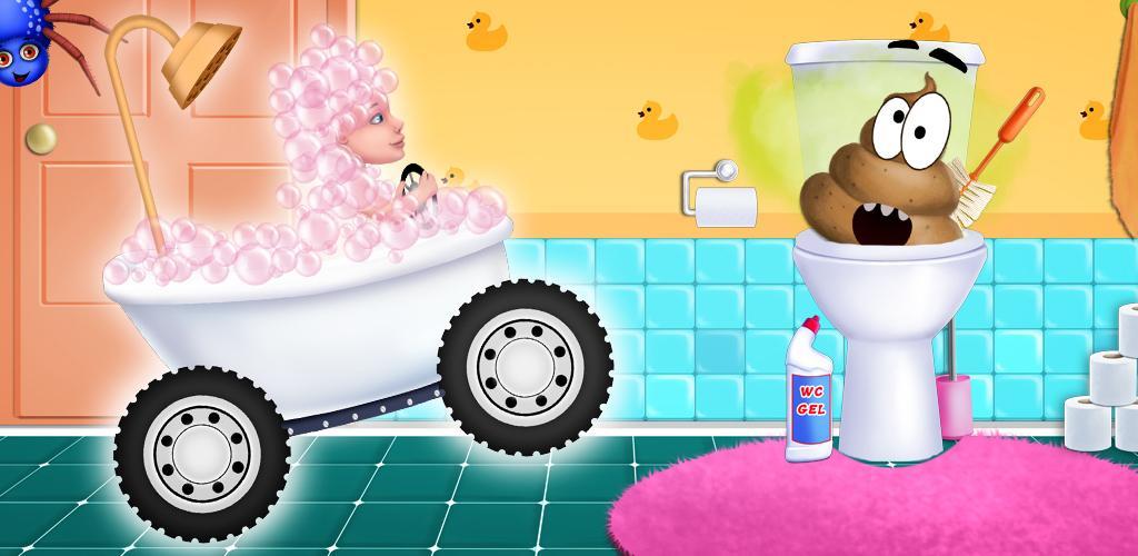 Banner of Baby Toilet Race: divertimento per la pulizia 3.58