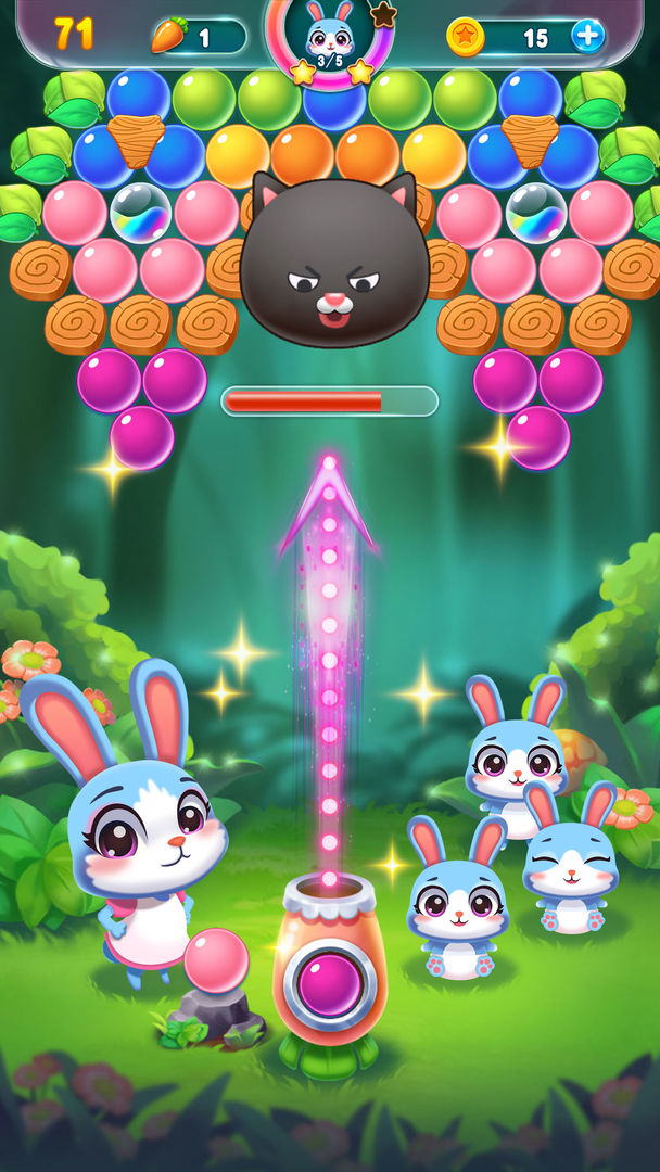 Bunny Pop Shooter: Forest Animal 게임 스크린 샷