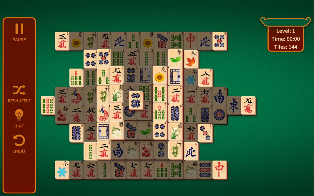 Screenshot of Mahjong Solitaire Classic