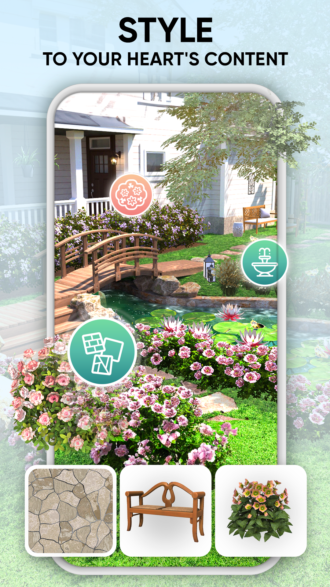 Скриншот игры Garden Joy: Design Game
