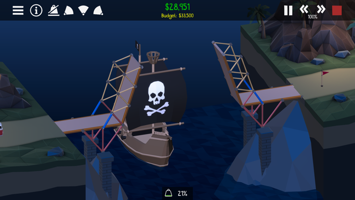 Poly Bridge 2 Game Screenshot