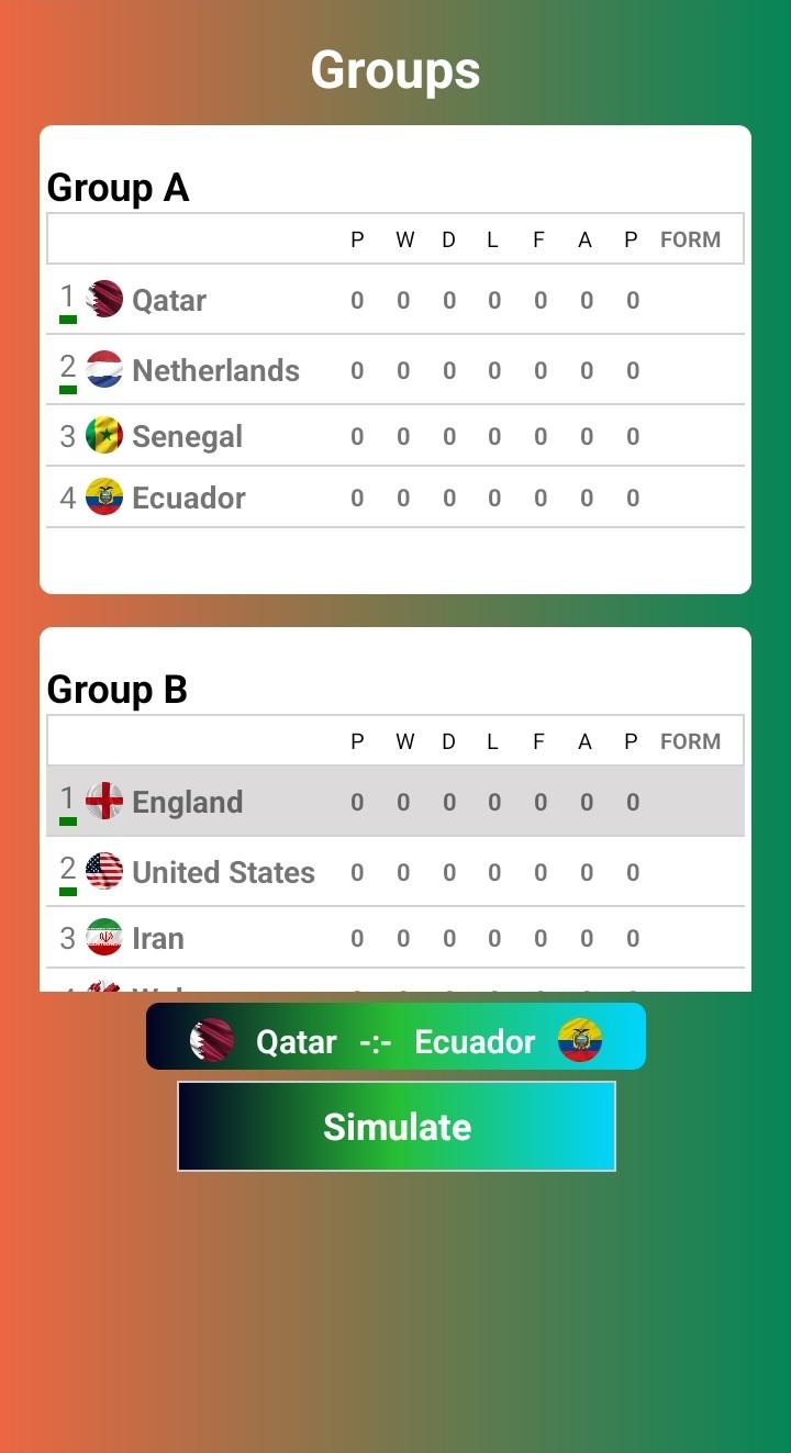 Screenshot of World Cup