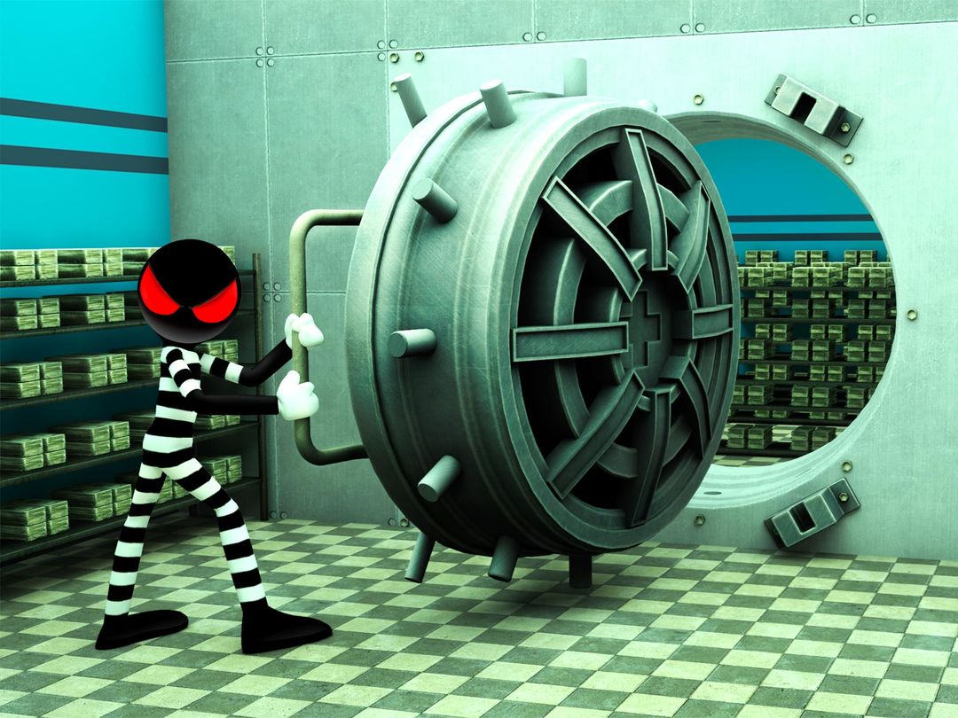 Stickman Bank Robbery Escape ภาพหน้าจอเกม
