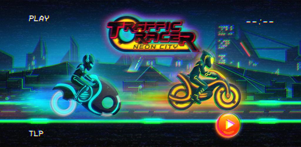 Banner of Bike Race Game: Traffic Rider di Neon City 3.62
