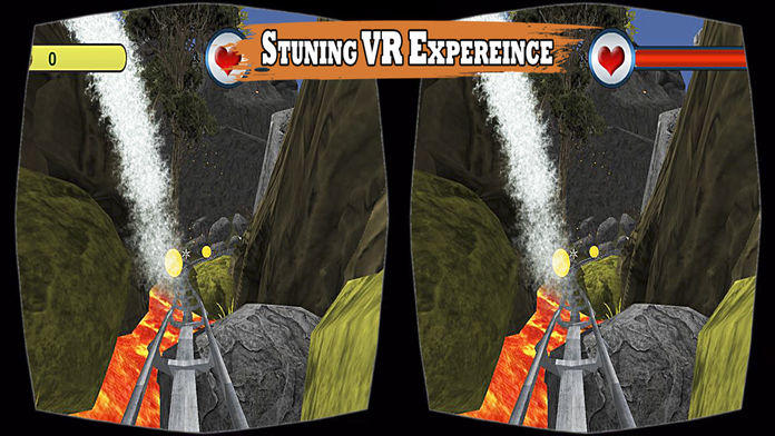 VR roller coaster ride: temple mountain run Game Screenshot