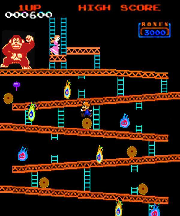 Monkey Kong classic arcade 게임 스크린 샷