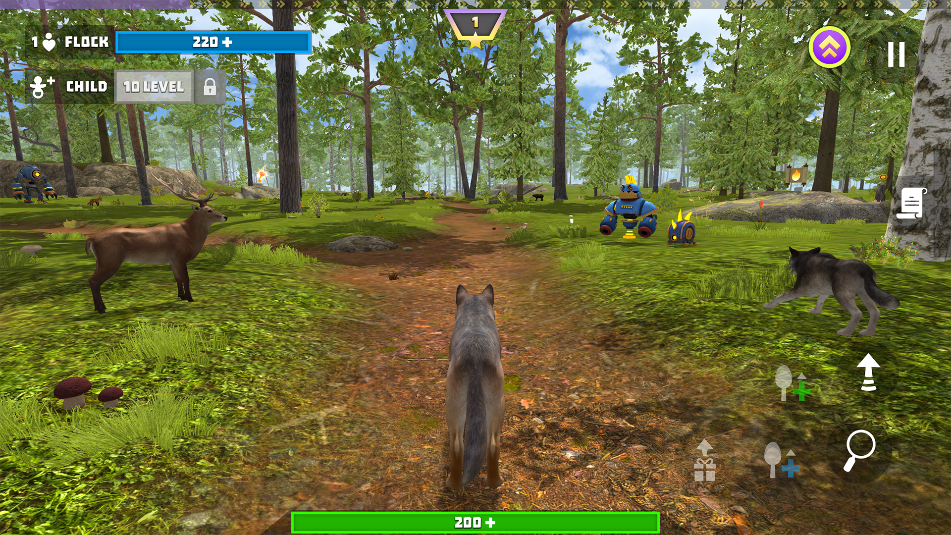 Screenshot 1 of Wolf Hero: Animals vs Robots 1.0