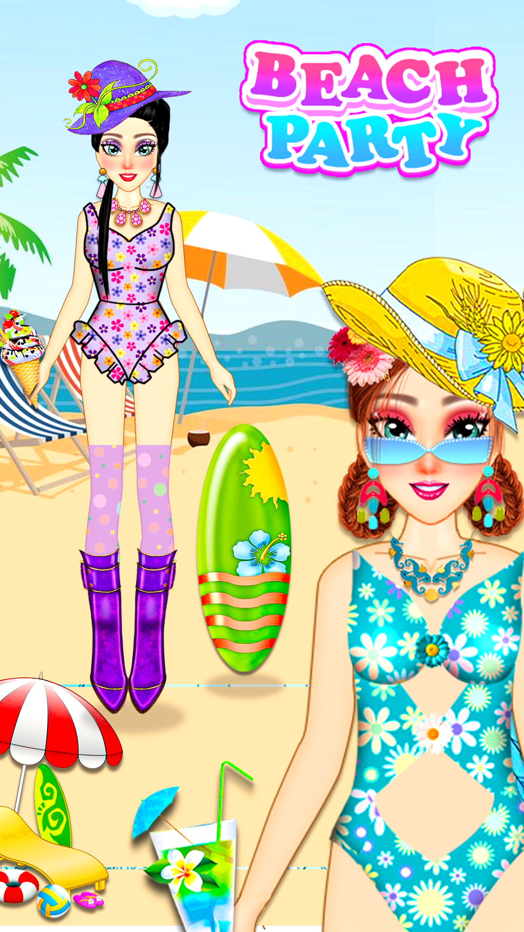 beach dress up games ATHENA White Macrame V Neck main image 1