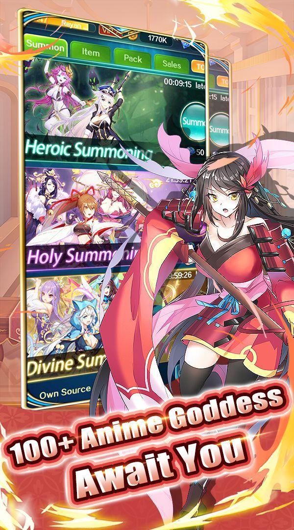 Sensual Goddess: Idle Battle Arena 遊戲截圖