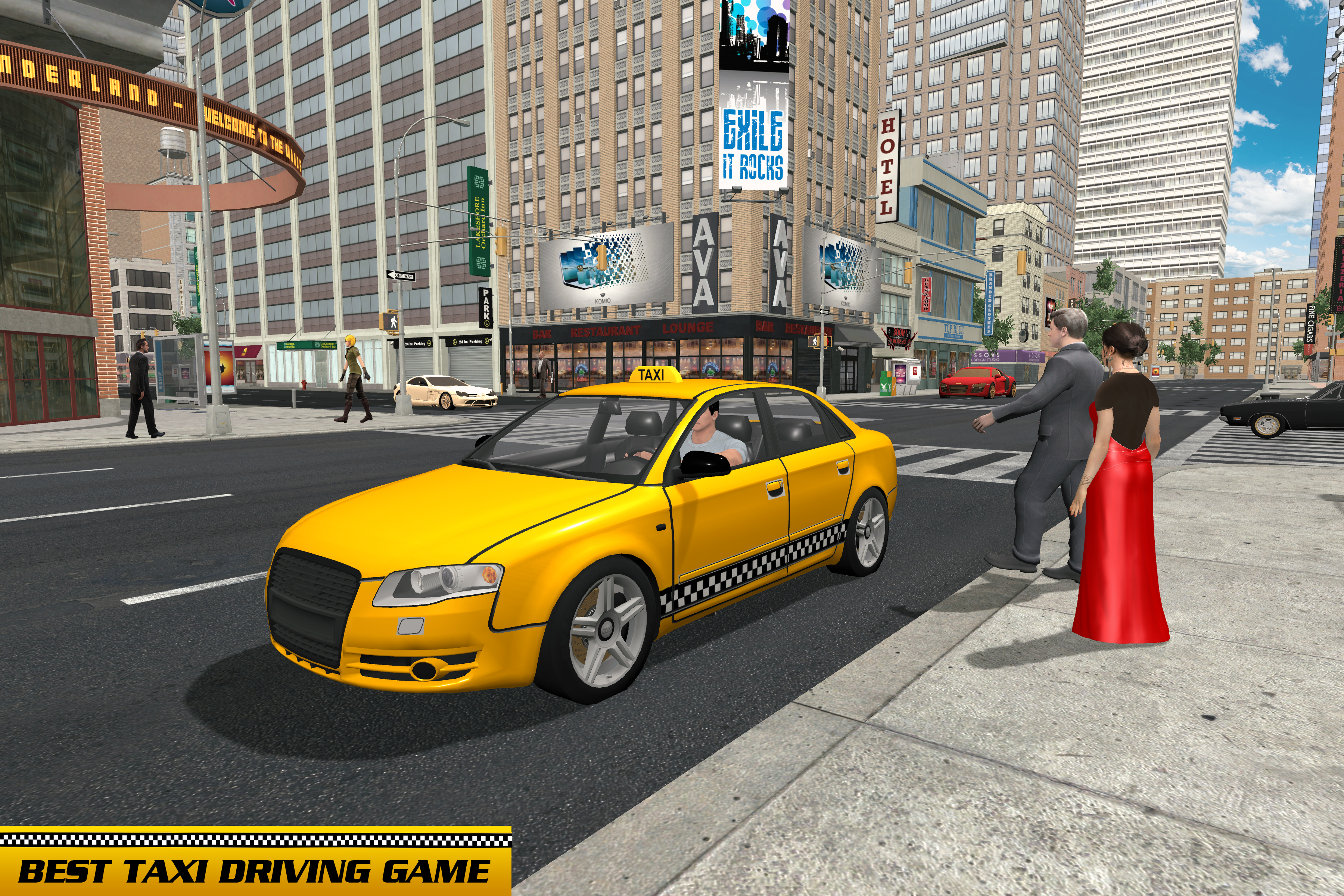 Screenshot 1 of टैक्सी ड्राइवर कार गेम्स: टैक्सी गेम्स 2019 16
