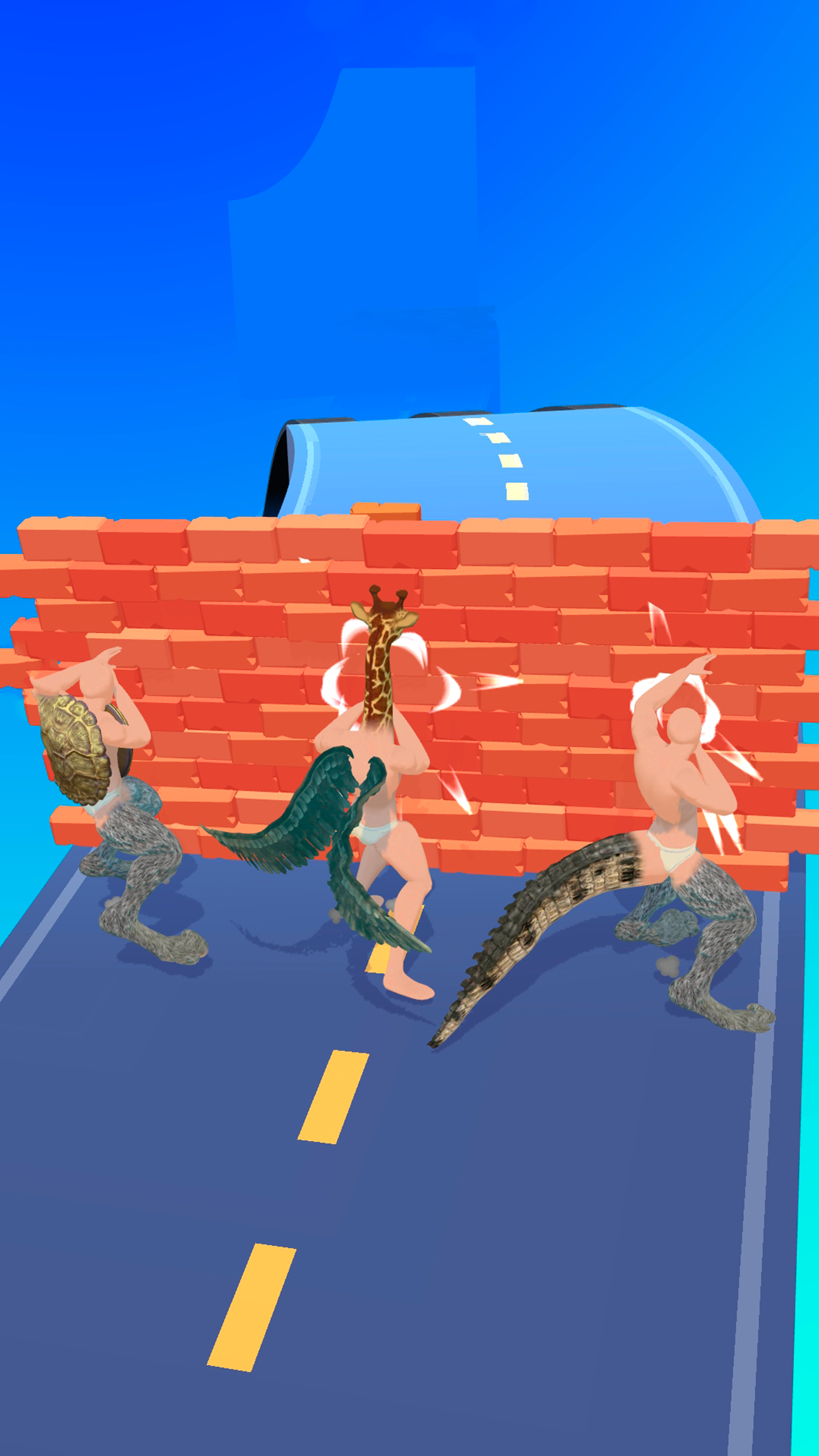Merge Animals 3D - Mutant race Game Screenshot