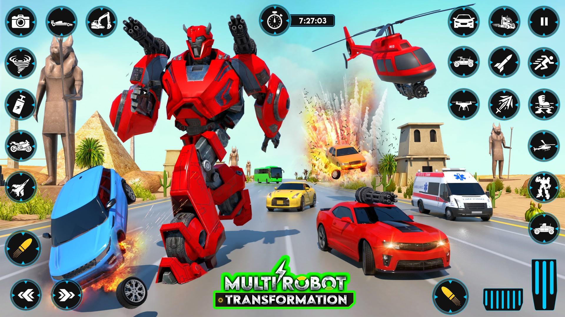 Robot Transform Car Games 3D Game Screenshot