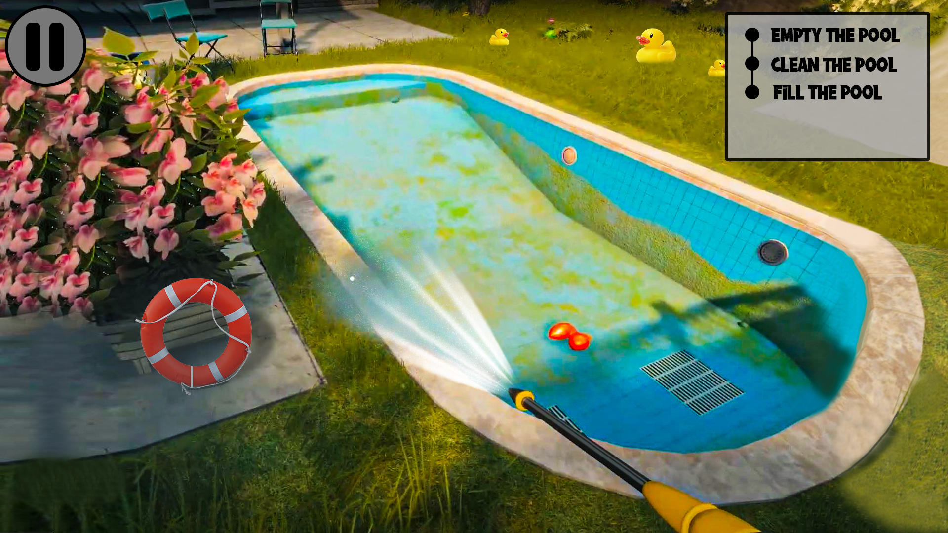 Pool Cleaning Simulator Games Game Screenshot