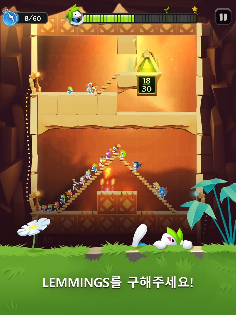 Lemmings - 퍼즐 어드벤처 게임 스크린 샷