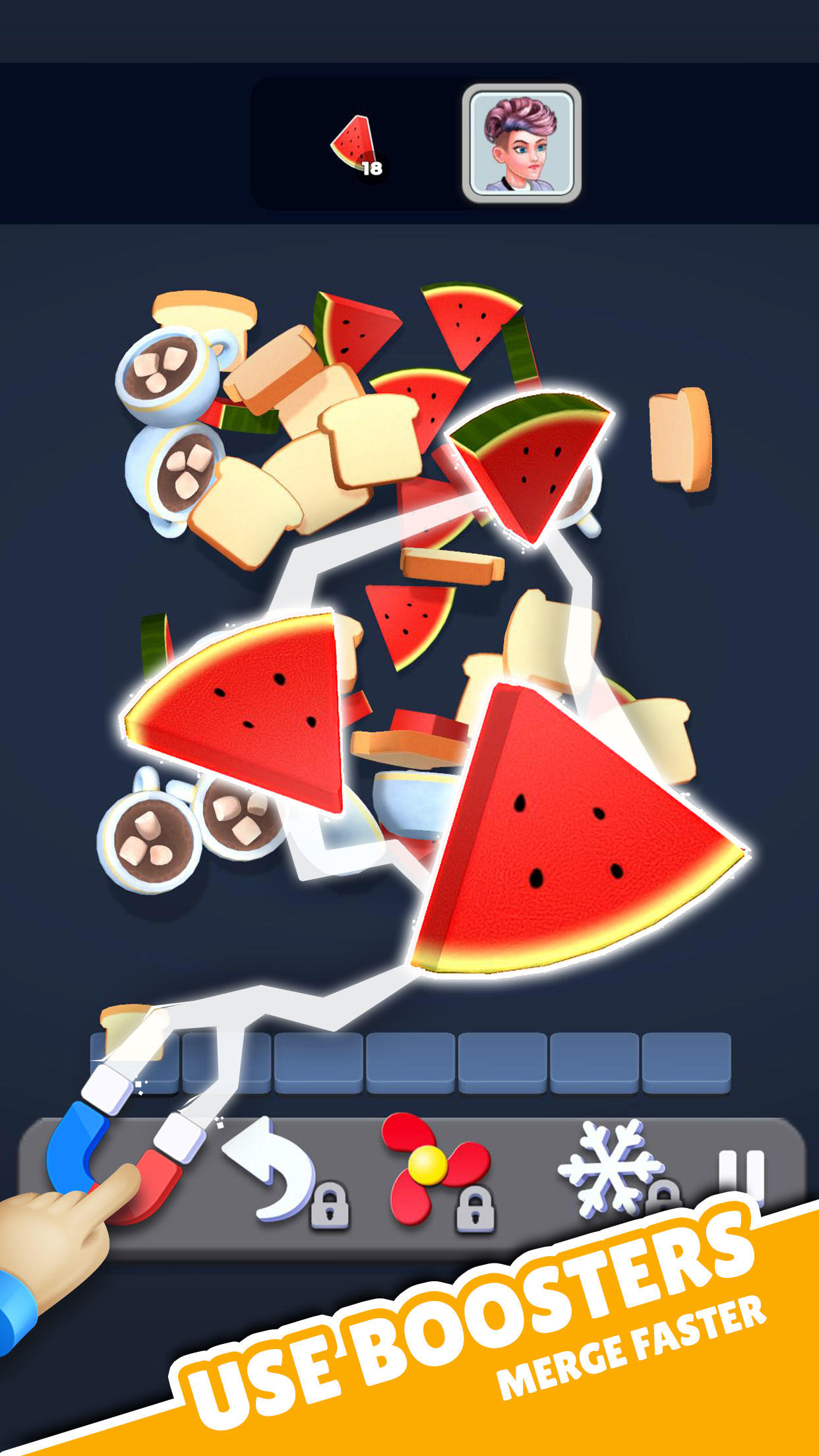 Screenshot of Match Food - Triple Match 3d