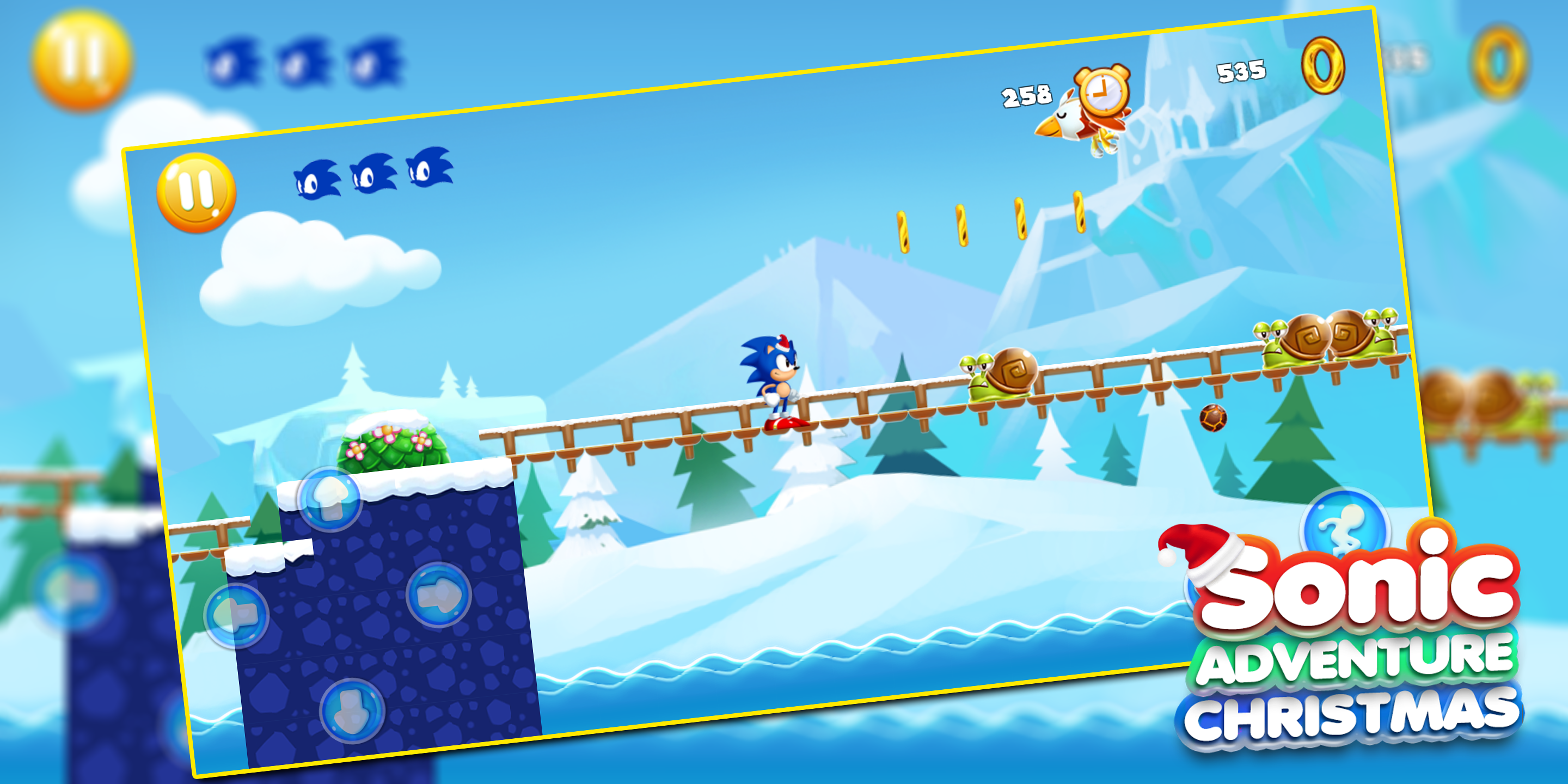 Super Sonic - Snow Adventure Game Screenshot
