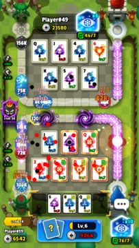 Poker Tower Defense ภาพหน้าจอเกม