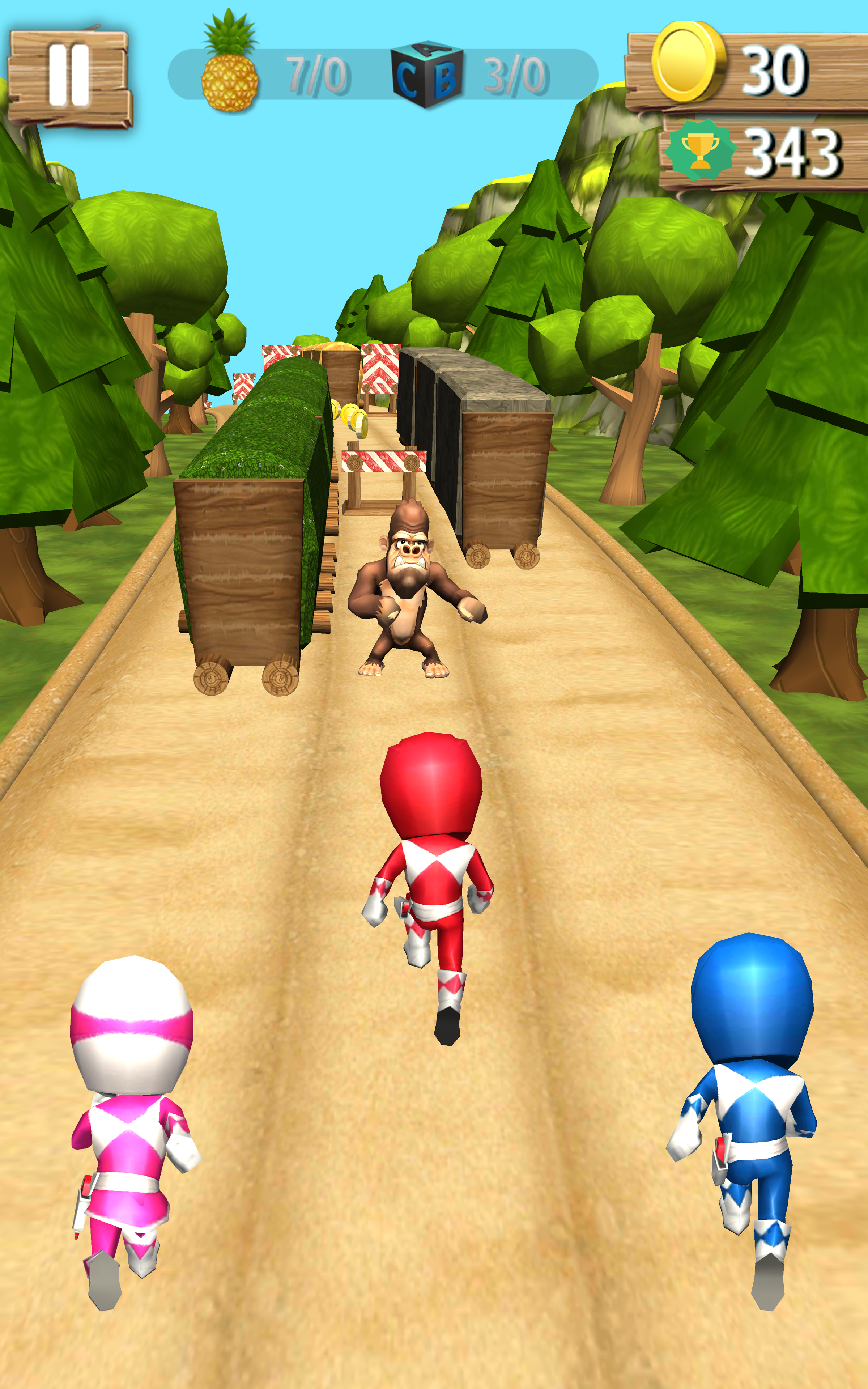 samurai heroes :  rangers run 게임 스크린샷