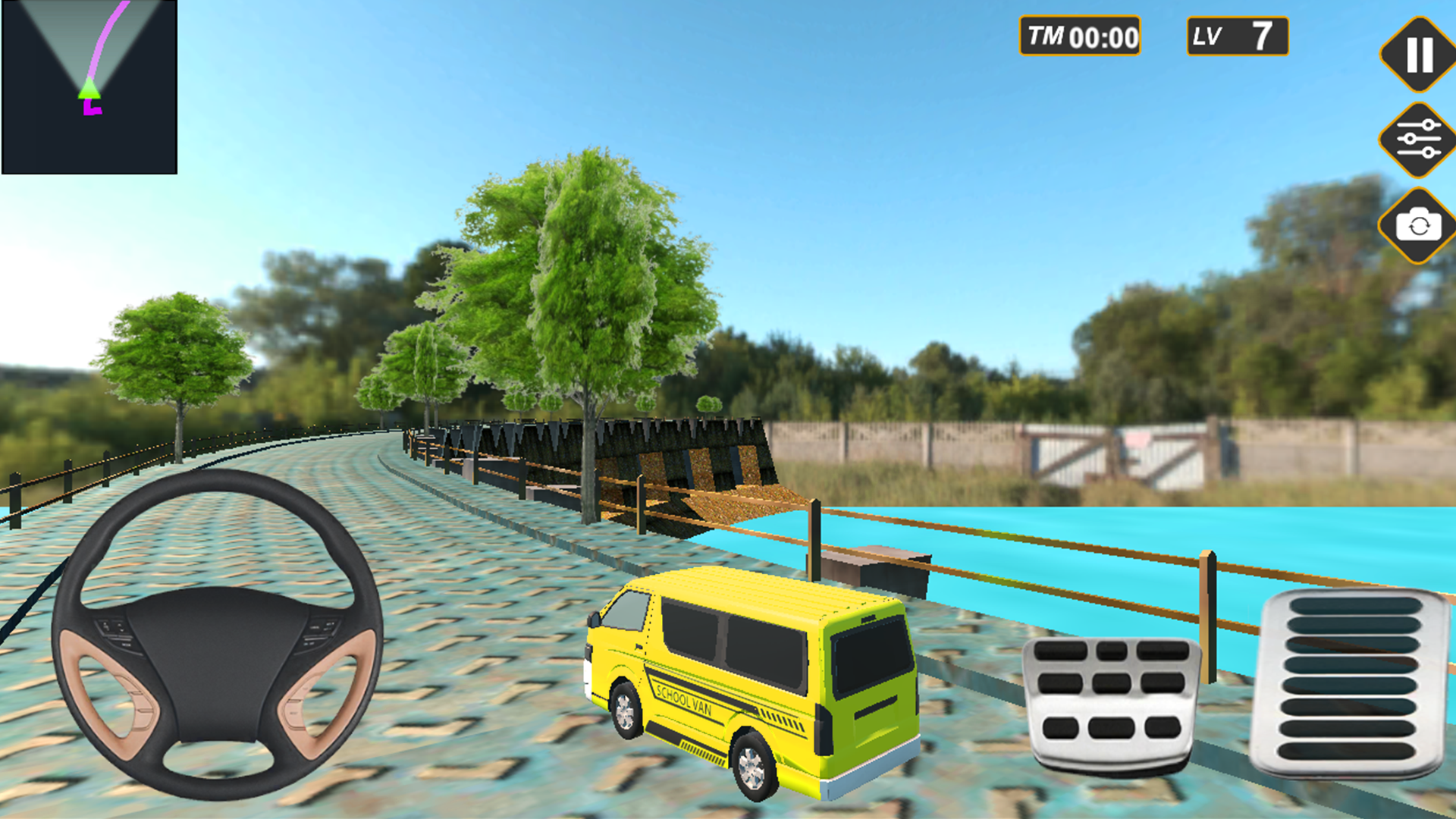 Offroad Dubai School Van 3d 게임 스크린샷