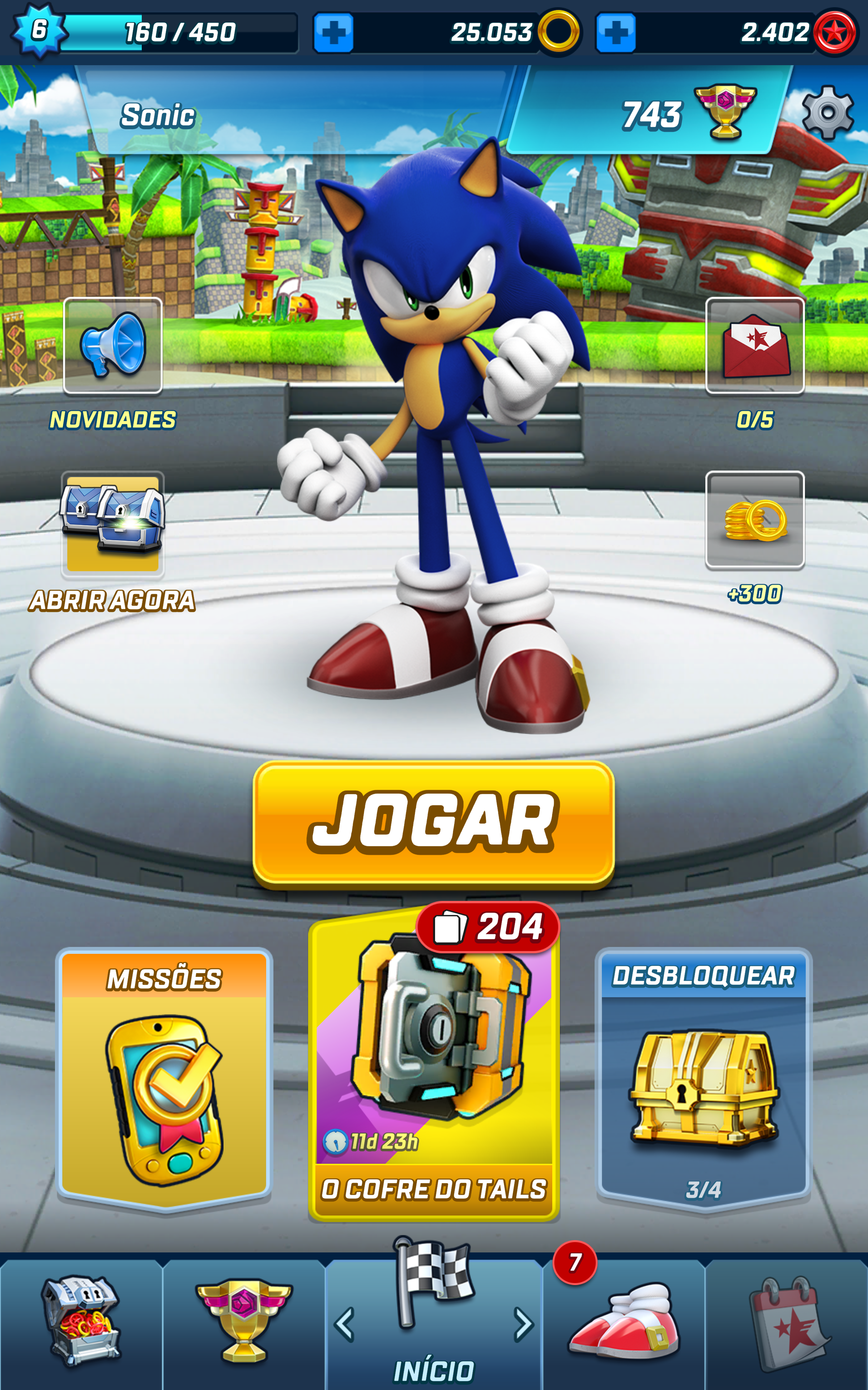 Captura de Tela do Jogo Sonic Forces - Jogo de Corrida