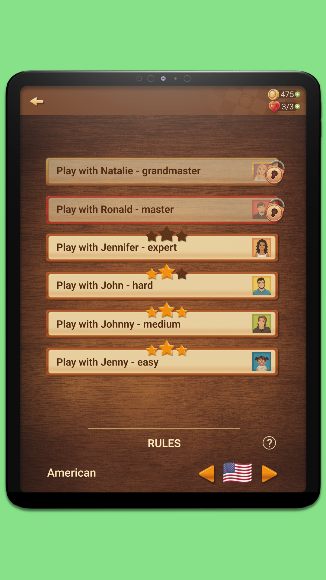 Checkers Online Game Screenshot