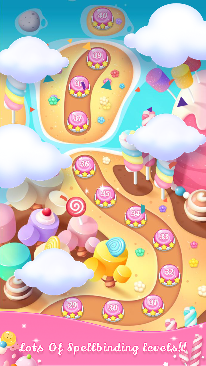 Sweet Candy Sugar: Free Match 3 Games 2019のキャプチャ