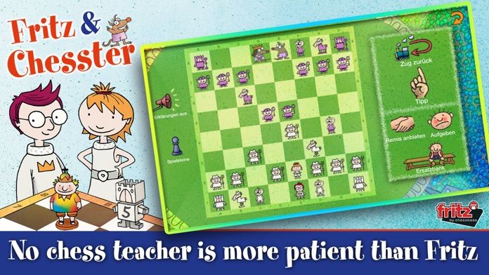 Screenshot of Chess game: Fritz and Chesster