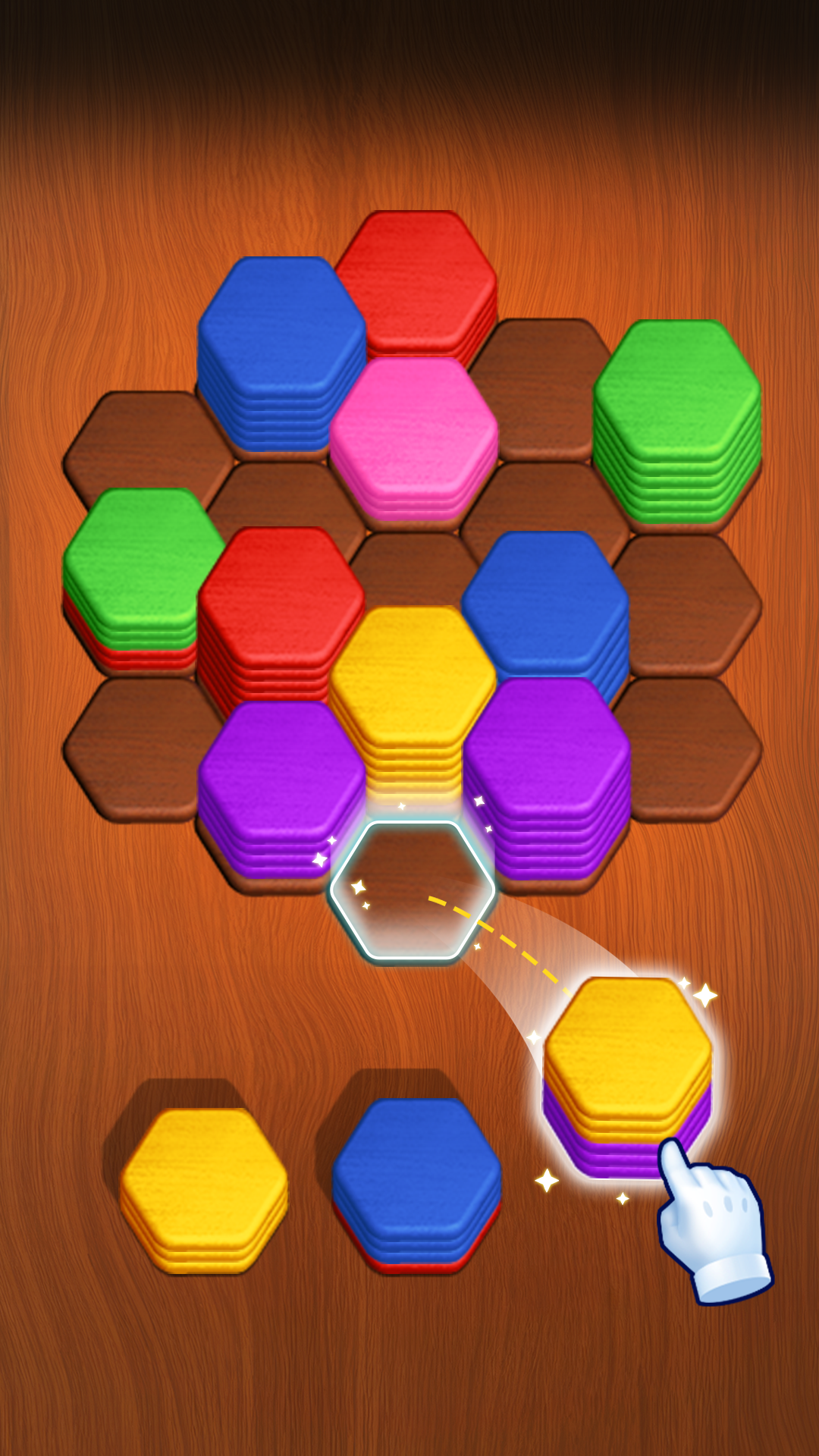 Hexa Wood Flow Game Screenshot