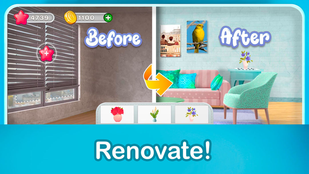 Home Design Redecoration 게임 스크린 샷