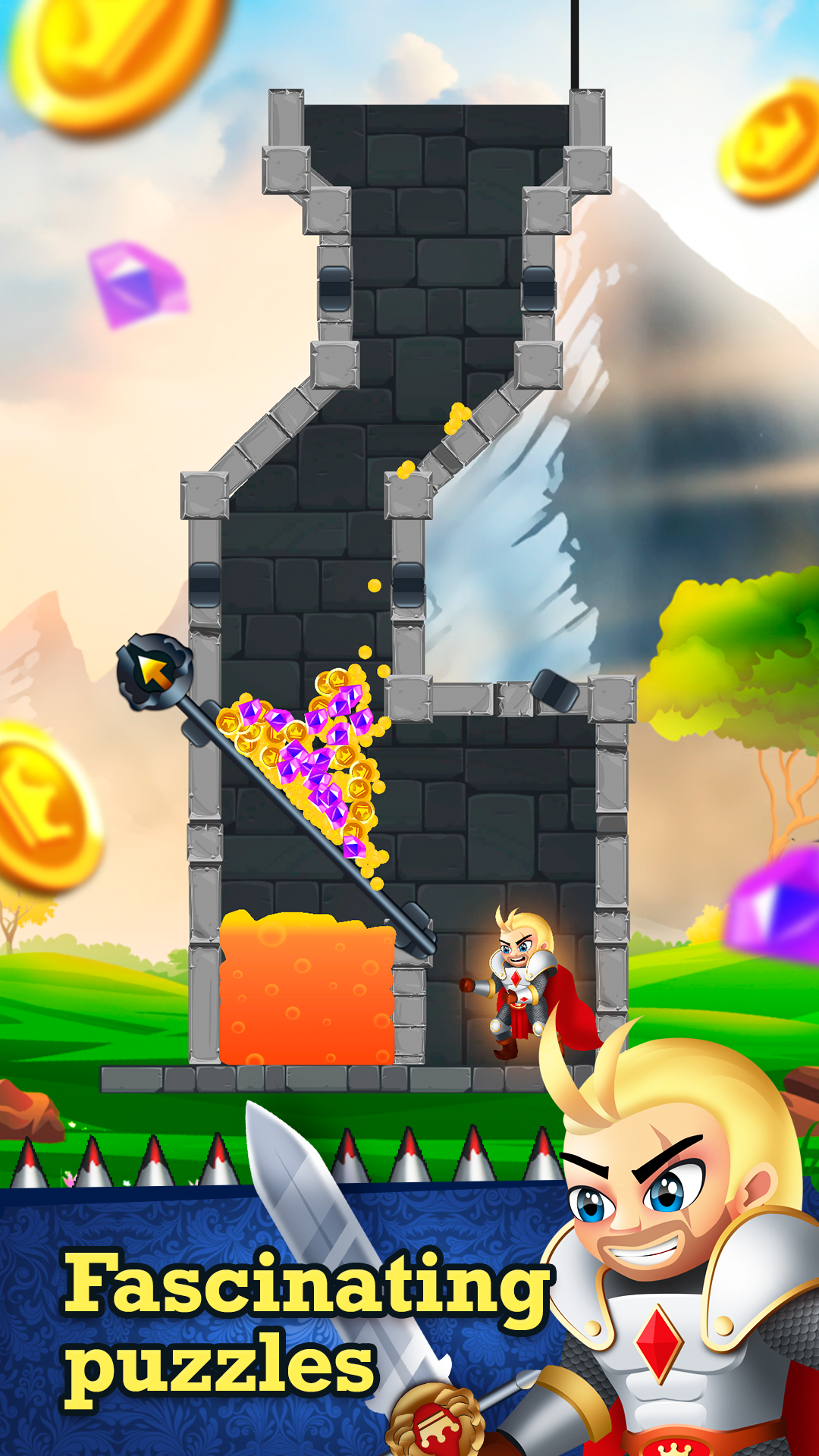 Rescue Knight - Hero Cut Puzzl Game Screenshot