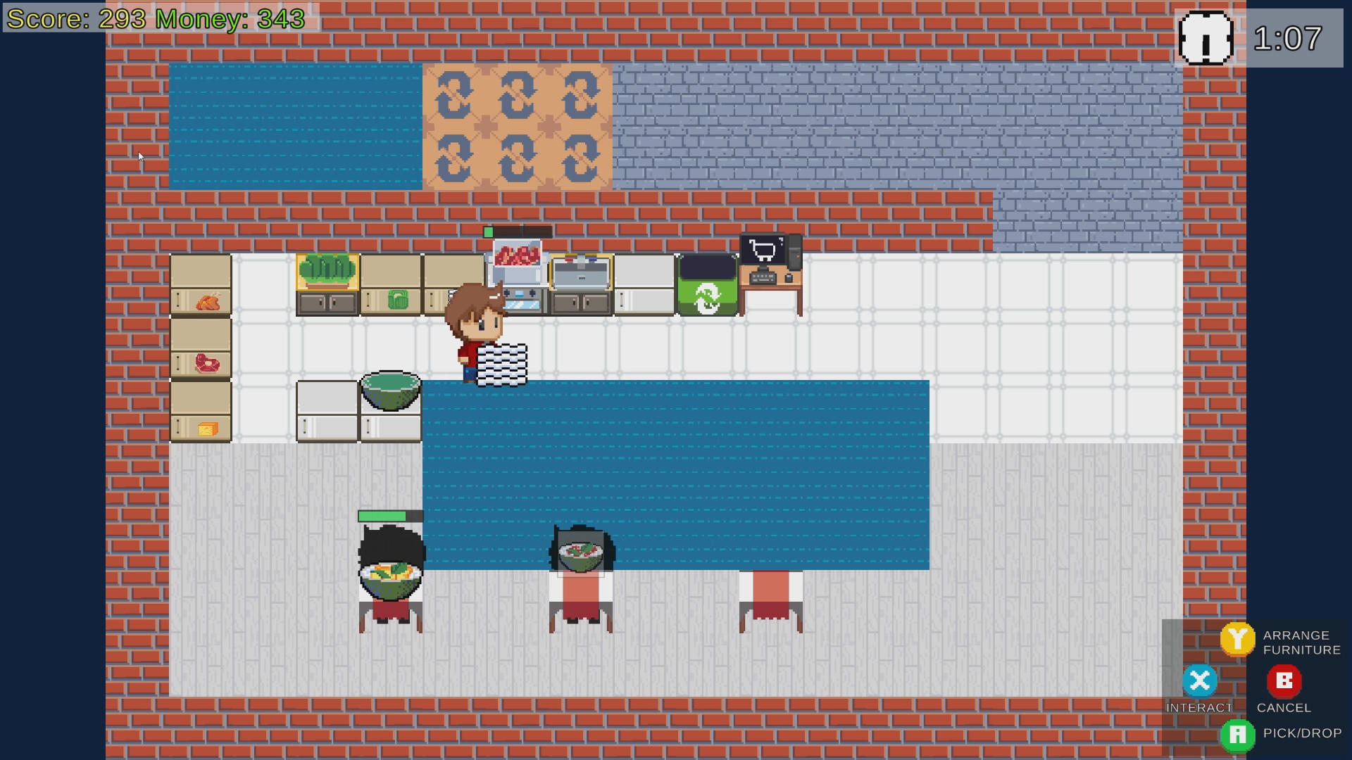 Screenshot of What the Pho: Roguelike restaurant startup