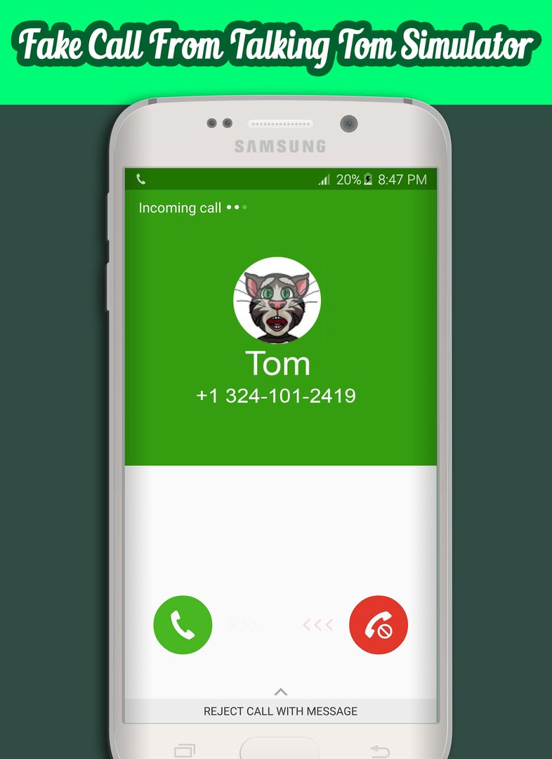 Screenshot of Call From Talking Tom