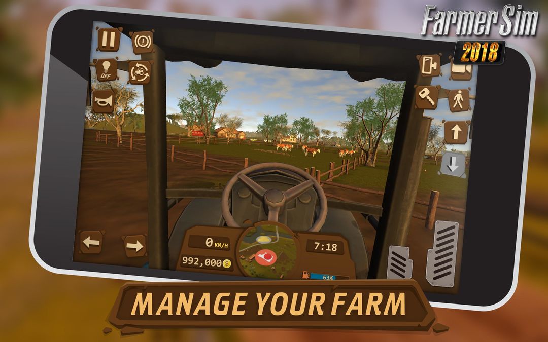 Farmer Sim 2018 게임 스크린 샷