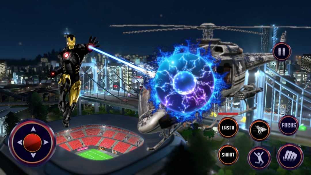 Iron Rope Hero - Firestorm Superhero Crime City遊戲截圖