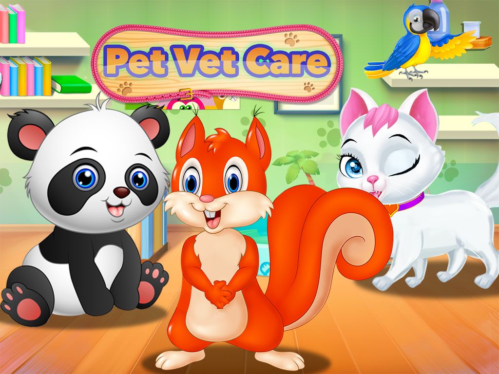 สัตว์แพทย์ เกมสำหรับเด็ก รักษาสัตว์ ล้างและให้อาหา ภาพหน้าจอเกม