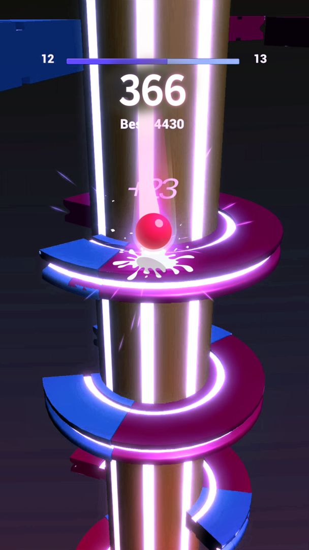 Screenshot of Helix Color Jump 2018 - Ball Falling Game